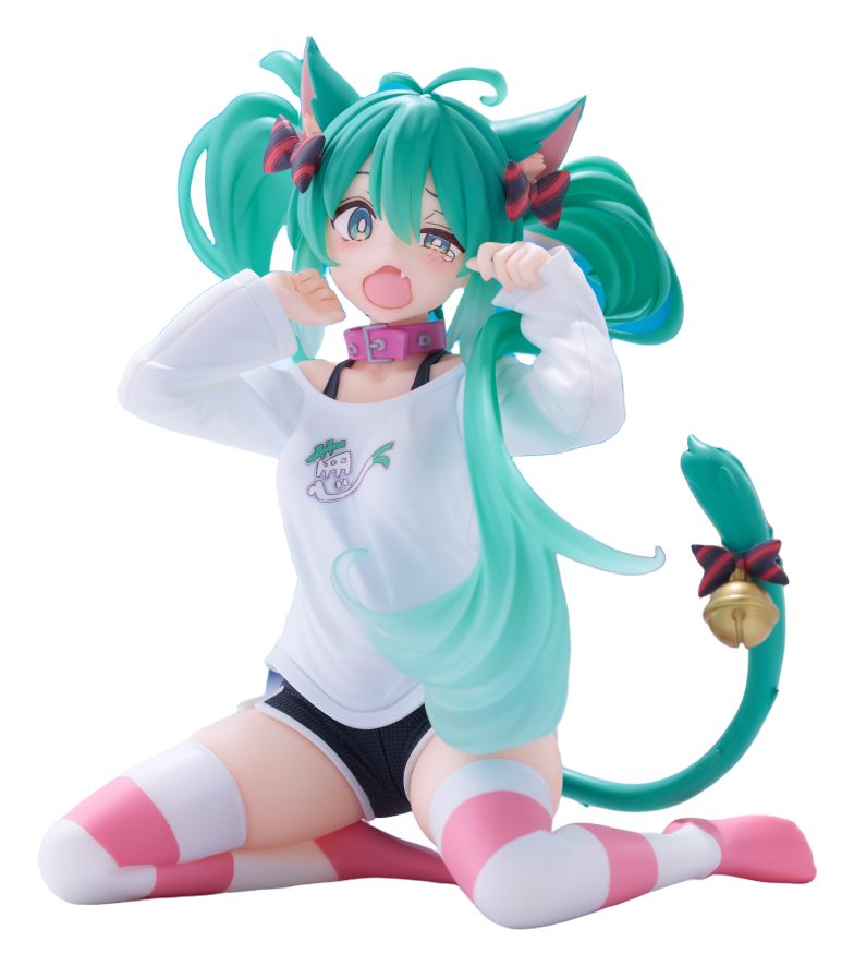 15등상 · 타이토 Desktop Cute 하츠네 미쿠 고양이 귀 티셔츠 · 배경제거 사진